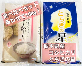 【ふるさと納税】令和7年栃木県産　コシヒカリ5kg・とちぎの星5kg【白米食べ比べセット】 ※離島への配送不可