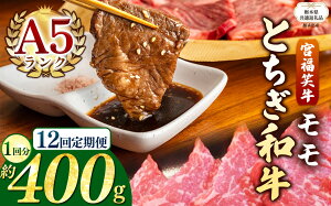 【ふるさと納税】宮福笑牛(とちぎ和牛) A5 肩ロースすきしゃぶ モモ焼き肉 バラ焼き肉 400g 【選べる種類・内容量・定期便】【栃木県共通返礼品】 |定期便 3回 6回 12回 黒毛和牛 牛肉 ステー