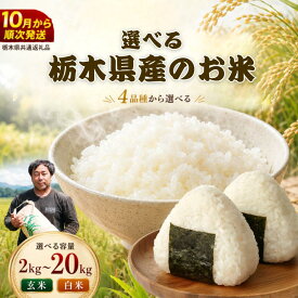 【ふるさと納税】お米 コシヒカリ とちぎの星 ミルキークイーン ゆうだい【2026年 先行予約】 | 食べ比べ 選べる 容量 銘柄 玄米 米 お米 こめ 2kg 5kg 10kg 20kg | 白米 ごはん 栃木県 下野市 送料無料