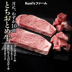 【ふるさと納税】とちおとめ牛　ロースステーキ250g×2＆ヒレサイコロステーキ150g×2セット 牛肉 ステーキ サイコロステーキ