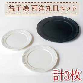 【ふるさと納税】【益子焼】西洋丸皿セット｜大皿 取り皿 セット オーブン可 食洗器可 電子レンジ可（AH010）