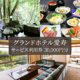 【ふるさと納税】グランドホテル愛寿サービス利用券（30,000円分）｜ 宿泊 旅行 チケット 宿泊券 旅行券 露天風呂 観光 国内旅行 那須 栃木県 那須町 〔G-8〕