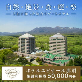 【ふるさと納税】ホテルエピナール那須 施設利用券(50,000円分)｜温泉 露天風呂 宿泊 旅行 チケット 宿泊券 旅行券 利用券 宿泊ギフト券 リゾートホテル 観光 国内旅行 那須 栃木県 那須町 ホテル エピナール エピナール那須 〔P-25〕