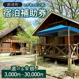 【ふるさと納税】【選べる金額】「ログキャビン彩」ご宿泊補助券 ｜ 宿泊補助券 旅行券 チケット 旅行 ログハウス BBQ 自然 国内旅行 那須 栃木県 那須町