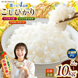 【ふるさと納税】栃木県共通返礼品 訳あり 選べる 定期便 限定 コシヒカリ こしひかり とちぎの星 にじのきらめき ミルキークイーン 玄米 精米 白米 密閉パック 2kg 4kg 5kg 10kg | 栃木県産 米 こめ コメ ごはん いちご 那珂川町 共通返礼品 栃木県 楽天 限定 美味しい