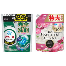【ふるさと納税】アリエール ジェルボールプロ 部屋干し用28個入り & レノアハピネス ローズ720mL つめかえ用 | 洗濯 洗剤 クリーナー 日用品 人気 おすすめ 送料無料