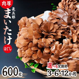 【ふるさと納税】＜選べる定期便＞まいたけ 長五郎まいたけ ほぐし 300g×2個 1・3・6・12ヶ月｜炊き込みご飯 きのこご飯 舞茸ご飯 天ぷら 舞茸 まいたけ きのこ 野菜 丸ごと 国産 無農薬 安全 安心 食物繊維 健康 カロリー 低い 産地直送 プレゼント ギフト 贈り物