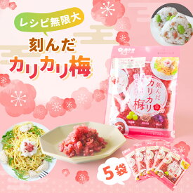 【ふるさと納税】梅 刻んだカリカリ梅 80g 5袋 種なし | 梅 国産 カリカリ梅 種抜き 刻み梅 アレンジ ご飯のお供 混ぜご飯 洋食 和食 うめごはん お弁当 おにぎり 群馬県 前橋市