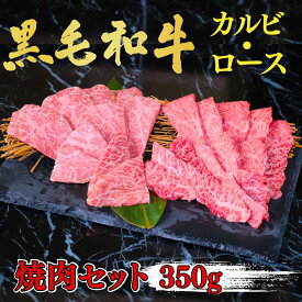 【ふるさと納税】黒毛和牛 焼肉セット カルビ・ロース 350g | 国産牛 焼肉 ステーキ カルビ ロース バラ 人気 ブランド牛 肉 やきにく ヤキニク ミート おうち焼肉 家焼肉 一人焼肉 BBQ バーベキュー 牛肉 人気 超人気 ブランド 和牛 プレート 炭火 新鮮 群馬県 前橋市