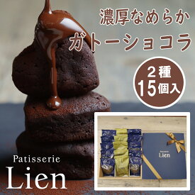 【ふるさと納税】ビター＆スイート濃厚ガトーショコラ食べ比べセット【ハート型個包装15個入】