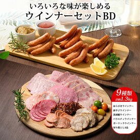 【ふるさと納税】ウインナーセットBD （9種類 計約1.3kg）｜BBQ バーベキュー アウトドア キャプ 肉 豚肉 惣菜 詰め合わせ お弁当 朝食 食べ比べ 真空パック ソーセージ