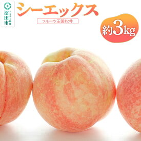 【ふるさと納税】果物 桃「シーエックス」約3kg ご自宅用 フルーツ王国松井 [希少品種 白桃 もも モモ フルーツ くだもの おやつ デザート 濃厚な甘み 硬めの食感 サイズ不揃い 数量限定 ご家庭用]