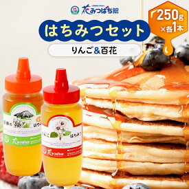 【ふるさと納税】りんご・尾瀬のはちみつ（百花）セット 各250g 花みつばち館