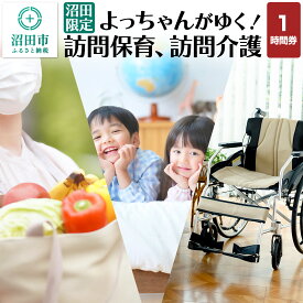 【ふるさと納税】《群馬県沼田市内限定》よっちゃんがゆく！訪問保育、訪問介護 1時間利用券