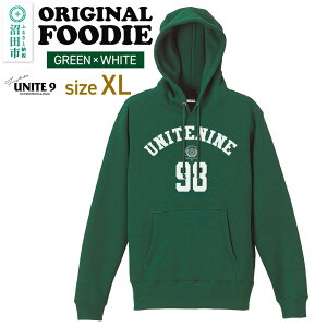 yӂ邳Ɣ[ŁzORIGINAL FOODIE GREEN×WHITE ^ XL FUNH[UNITE9