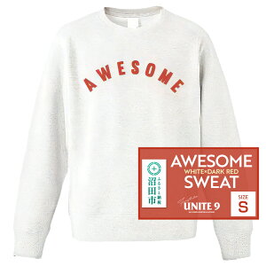 yӂ邳Ɣ[ŁzAWESOME SWEAT WHITE×DARK RED ^ S FUNH[UNITE9