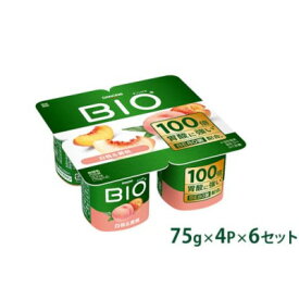 【ふるさと納税】ダノンビオ ヨーグルト 白桃&黄桃 75g×4P×6セット【配送不可地域：離島・沖縄県】【1518312】