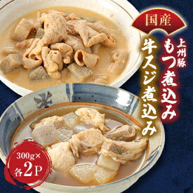 【ふるさと納税】やきとり若のもつ煮込み&牛スジ煮込みセット【配送不可地域：離島】【1514782】