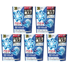 【ふるさと納税】P&G　アリエールジェルボールプロ　つめかえハイパージャンボサイズ(28個入り)×5個_ アリエール 洗剤 ジェルボール 詰め替え 洗濯 洗浄 消臭 抗菌 部屋干し 人気 おすすめ 送料無料 P&G 【1591397】