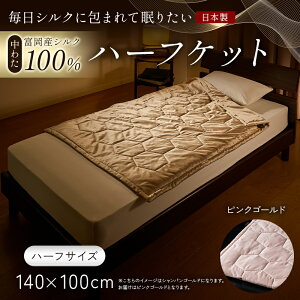 【ふるさと納税】 「毎日シルクに包まれて眠りたい」【中わた 富岡産シルク100%】 ハーフケット(ハーフサイズ) シルク 絹 贈り物 ギフト 国産 F21E-443