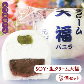 【ふるさと納税】SOY・生クリーム大福8個セット ANQ019／ お取り寄せグルメ 和菓子 餅 スイーツ 手作り 詰合せ 送料無料 群馬県