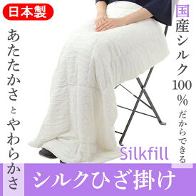 【ふるさと納税】【158】手洗いOK　群馬県産シルクわたのひざ掛