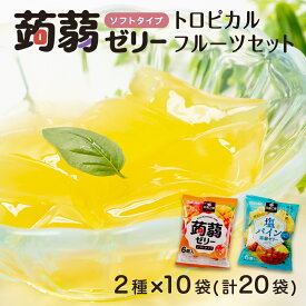 【ふるさと納税】120粒入り！下仁田の蒟蒻ゼリーソフトタイプ2種 トロピカルフルーツセット（2種×10袋6粒入り） F21K-381