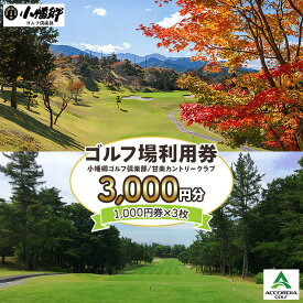 【ふるさと納税】ゴルフ場利用券 3000円分【1000円券×3枚】小幡郷ゴルフ倶楽部 甘楽カントリークラブ｜観光 旅行 チケット クーポン 甘楽町 [0076]