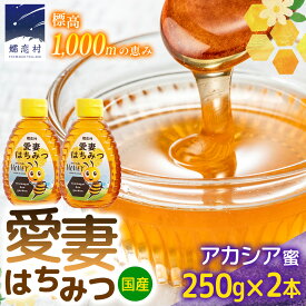 【ふるさと納税】嬬恋村 愛妻はちみつ ( アカシア ) 250g × 2個セット はちみつ 国産 ハチミツ 蜂蜜 群馬 アカシア