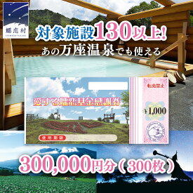 【ふるさと納税】 嬬恋村 で使える 感謝券 300000 分 観光 旅行券 宿泊券 旅行 温泉 スキー ホテル 旅館 クーポン チケット 宿泊補助券 トラベル 寄附額1000000円 関東 群馬 北軽井沢エリア 万座温泉 鹿沢温泉 浅間高原 バラギ 父の日 母の日