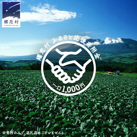 【ふるさと納税】【返礼品なし】群馬県 嬬恋村 ふるさと応援寄附金 1000円 寄附のみの応援 寄附のみ 返礼品なし 返礼品無し