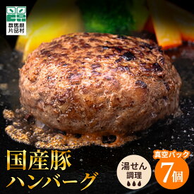 【ふるさと納税】 国産豚 ハンバーグ 7個セット 温めるだけ 冷凍 簡単 レトルト 湯煎 湯せん 個包装