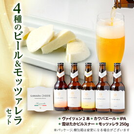 【ふるさと納税】4種のビールとモッツァレラセット【配送不可地域：離島】【1340791】