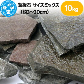 【ふるさと納税】輝板石 サイズミックス（約3～30cm）10kg