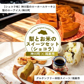 【ふるさと納税】梨とお米のスイーツセット（ショコラ） | 梨 ケーキ アイス グルテンフリー シフォンケーキ スコーン ホールアイス ショコラ カップアイス 冷凍 スイーツ お菓子 おやつ 詰合せ 詰め合わせ セット 埼玉県 埼玉県庁