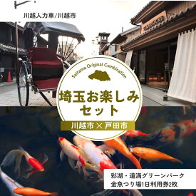 【ふるさと納税】埼玉お楽しみセット | 人力車 体験 金魚つり 河岸つり 利用券 埼玉県 埼玉県庁