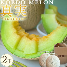 【ふるさと納税】【令和7年発送分】KOEDO MELON　真実－manami－　2玉 ／ メロン 青肉 ギフト 埼玉県