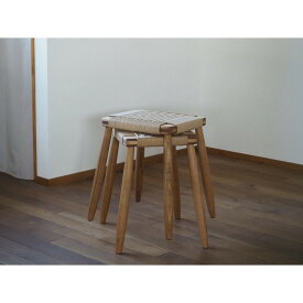 【ふるさと納税】ペーパーコードスツール 1脚 スタッキング可 国産材【UMEBACHI FURNITURE】