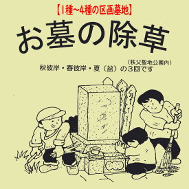 【ふるさと納税】No.241 墓地の除草（秩父聖地公園内の区画墓地） ／ 代行 お墓 墓所 清掃 草取り お彼岸 お盆 埼玉県