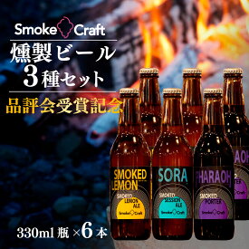 【ふるさと納税】ビール 品評会受賞記念3種6本セット | ビール BEER クラフトビール スモークビール 燻製ビール IPA クラフト スモーク スモーククラフト Smoke Craft 燻製 乾杯 晩酌 ご褒美 贈り物 おくりもの ギフト 音楽醸造 所沢ビール 埼玉県 所沢市