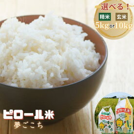 【ふるさと納税】《令和7年産》こだわりのピロール農法栽培米　ピロール米　夢ごこち5kg or 10kg（精米または玄米）〈数量限定〉