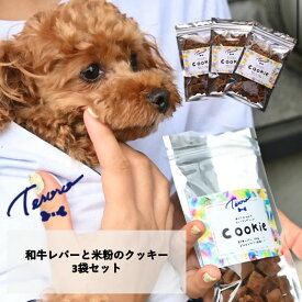 【ふるさと納税】【Tesoro】わんこ用／和牛レバー米粉のクッキー　3袋入り（お肉屋さんが作る犬ご飯）