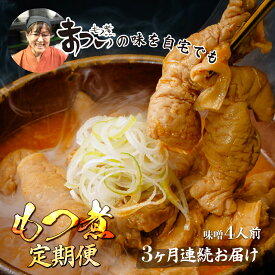 【ふるさと納税】もつ煮 500g×2袋 定期便3ヶ月 | モツ煮 味噌味 もつ煮の松井 松井 究極のもつ煮 国産 豚 豚肉 グルメ 簡単 手軽 料理 とろける 柔らかい もつ煮のまつい 埼玉県 東松山市