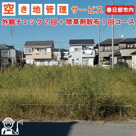 【ふるさと納税】空き地管理サービス「外観チェック2回＋除草剤散布1回コース」（BV003）