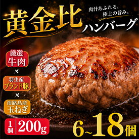 【ふるさと納税】 ハンバーグ 淡路島産 玉ねぎ 選べる 容量 1.2kg 2.4kg 3.6kg 冷凍ハンバーグ 200g 6個 12個 18個 冷凍 三元豚 牛肉 豚肉 ブランド豚 国産豚 ポーク ランキング 人気 淡路島 たまねぎ タマネギ 玉葱 焼くだけ 合挽 埼玉県 羽生市