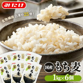 【ふるさと納税】国産もち麦《1kg×6個セット》お米に混ぜて炊くだけ！便利なチャック付 小分けパック ダイエット 食物繊維 雑穀 送料無料 6kg No.029