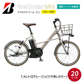 【ふるさと納税】電動自転車 ブリヂストン リアルストリームミニ 20インチ T.Xレトログレージュ | 電動 アシスト 自転車 スポーティ 街乗り 小型 軽快 防犯 20インチ ブリジストン 埼玉県 上尾市