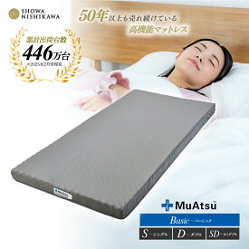 【ふるさと納税】マットレス 昭和西川 選べるサイズ ムアツマットレス ベーシック シングル セミダブル ダブル ｜ マットレス 寝具 敷布団 ベッド 人気 おすすめ オススメ 高級 点で支える 負担 軽減 体圧 分散 安定 快適 寝心地 寝返り 通気性 ブランド 埼玉県 草加市