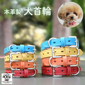 【ふるさと納税】犬首輪　本革製　ペット用品　小型犬　中型犬　犬用品　犬グッズ　犬用首輪　日本製 ／ 本革 国産人工皮革 ベルエース 耐久性 革職人 愛犬 てるべる 送料無料 埼玉県 No.015