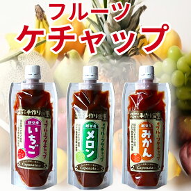 【ふるさと納税】【フルーツケチャップ】苺、メロン、みかんの3種類セットレシピ付き ／ 自家製ケチャップ いちごケチャップ メロンケチャップ みかんケチャップ 送料無料 埼玉県 No.247